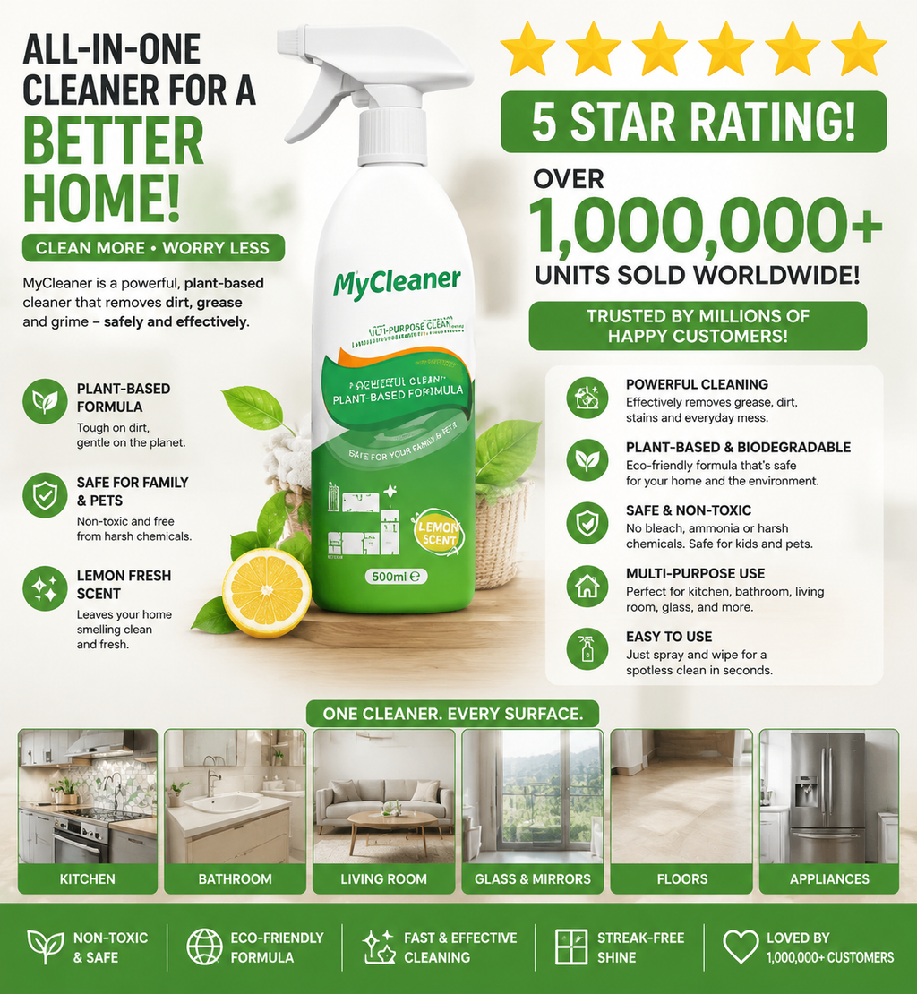 FlyCleanse Multifunctional Enzyme Cleaner Spray – 318ml, Natural Plant Formula, Kitchen & Home