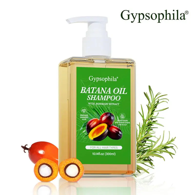 Gypsophila Batana Oil Shampoo with Rosemary Extract – Hair Growth & Loss Prevention, 10.14 fl oz (300ml)