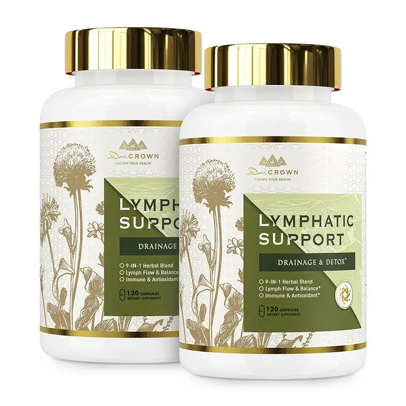 Dr. CROWN Lymphatic Drainage Supplement for Women & Men - 120 Capsules