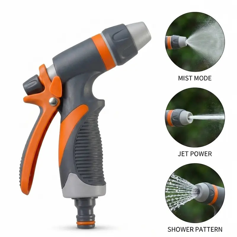 Garden Hose Nozzle Hand Sprayer – Multi-Function Adjustable Water Gun for Car Washing, Garden Plants & Lawn Watering
