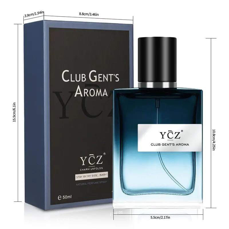 YCZ Club Gent's Aroma Eau de Parfum 50ml – Long-Lasting Bold Floral Fragrance for Men