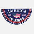 America 250th Birthday Bunting Flag – 1776-2026 USA Patriotic Half Circle Banner