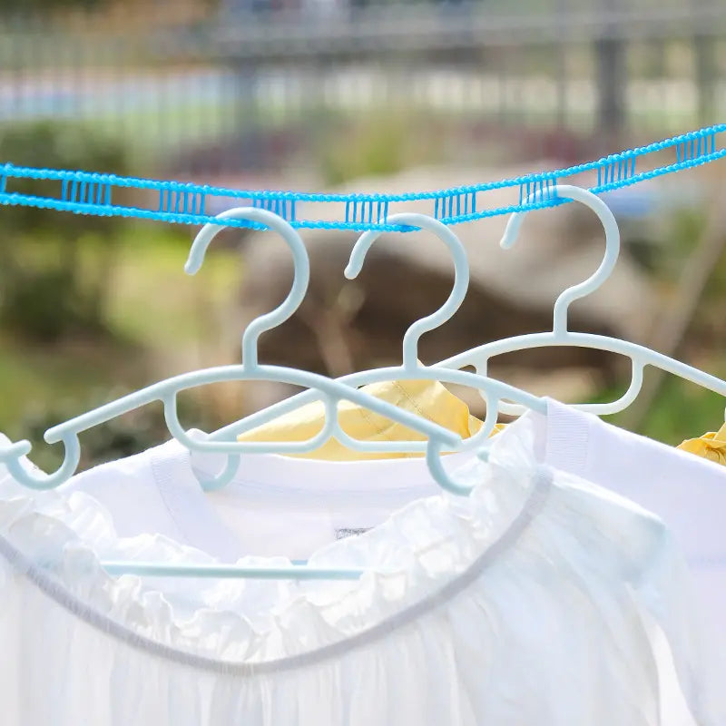 3 Pack Adjustable Windproof Clothesline with Hooks – 5M Indoor & Outdoor Drying Line