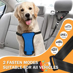 2-Pack Pet Car Seat Belt Dog Leash – Adjustable Safety Tether with Bungee Buffer