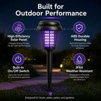 Solar Mosquito Zapper Garden Stake Light – UV Insect Killer + Pathway Lamp, IPX4 Weatherproof