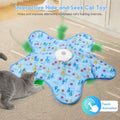 Interactive Hide & Seek Cat Toy — 360° Rotating Feather, Bird Sounds, 3 Modes, USB-C