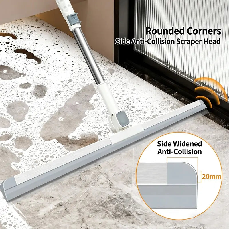Upgraded Silicone Magic Squeegee Broom – Telescopic Floor Water Wiper for Bathroom, Kitchen & Home