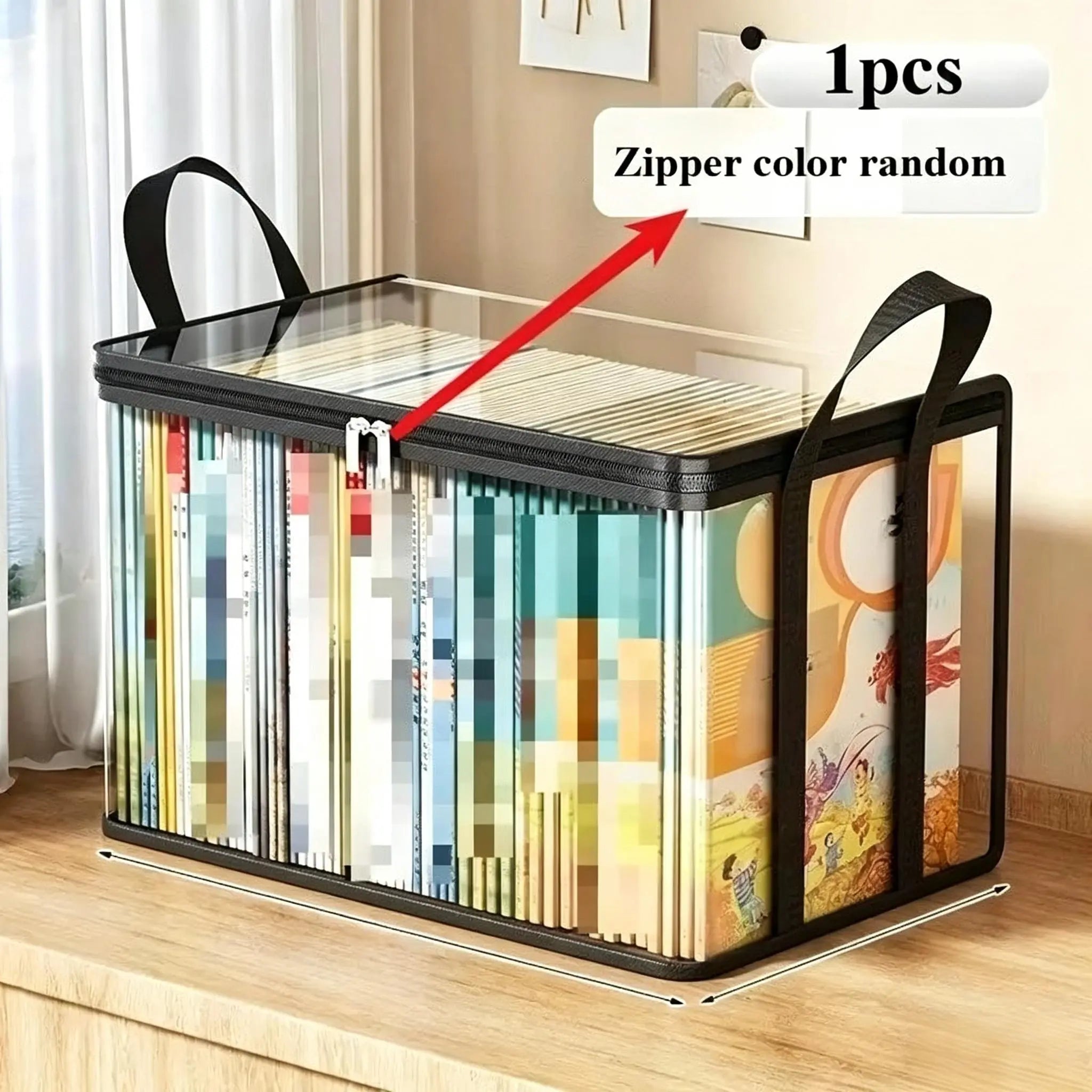 Large Clear Plastic Storage Box with Zipper Lid – Heavy-Duty Organizer for Home, Camping & Moving. Length: 12.47 ft Width: 7.87 ft Height: 10.50 ft