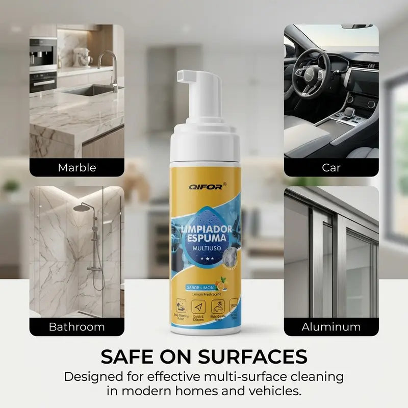 Multi-Purpose Cleaning Solution - Heavy-Duty Grease & Stain Remover, Fresh Lemon Scent - Disinfectant Safe for Outdoor Cooking Spaces, Car, Floors