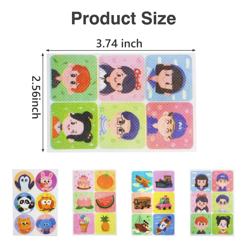 180-Count Mosquito Repellent Stickers for Kids – Cute Animal Design, Plant-Based Formula