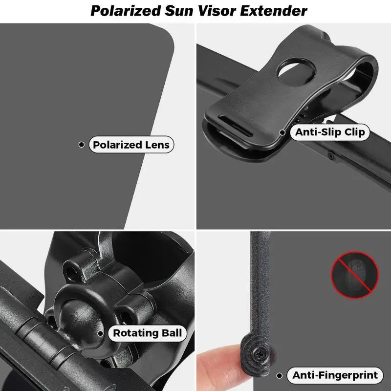 AutoShield Car Anti-Glare Visor Extender Sunlight & Headlight Shield Adjustable Universal Fit for Safer Day & Night Driving Reduces Glare Enhances Visibility