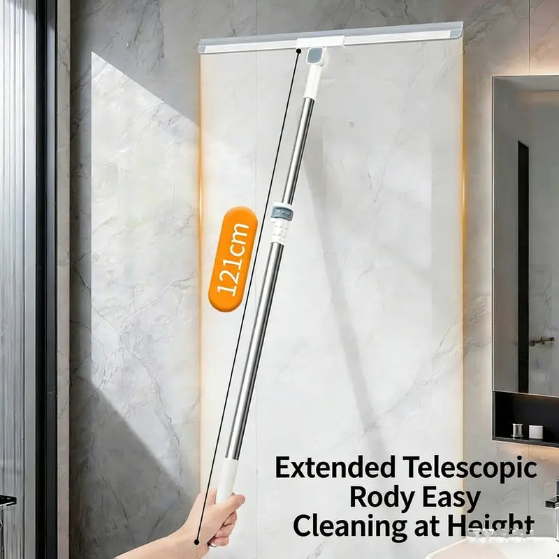 Upgraded Silicone Magic Squeegee Broom – Telescopic Floor Water Wiper for Bathroom, Kitchen & Home