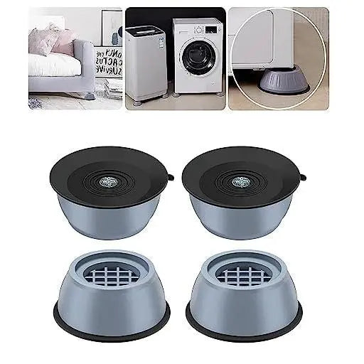 4-Piece Anti-Vibration Shock-Absorbing Pads for Washing Machines & Appliances