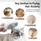 3-in-1 Steam Pet Brush | Self-Cleaning Grooming Comb for Dogs & Cats | Anti-Static Mist Spray | Bionic Anti-Scratch Pins | USB Rechargeable (White)