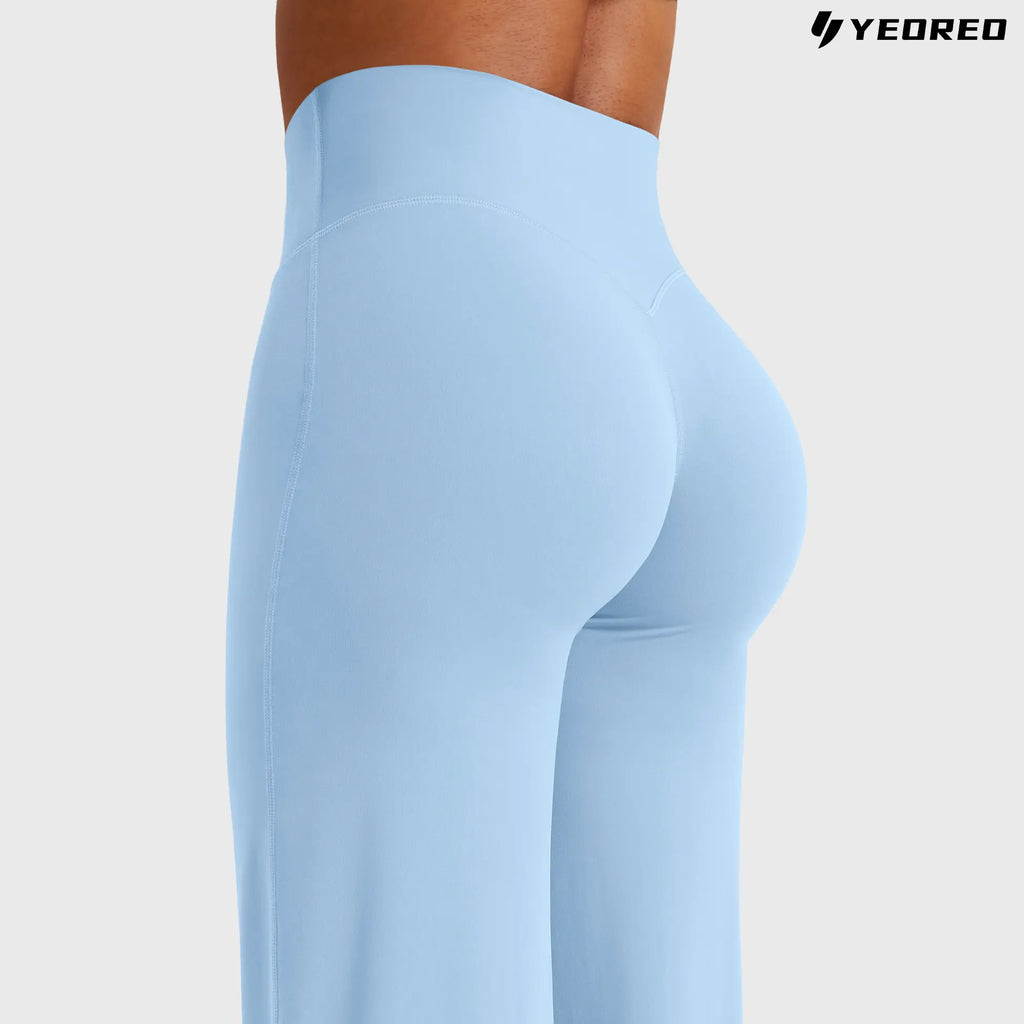YEOREO Eddiy High-Waist Wide-Leg Yoga Pants – Buttery Soft, No Front Seam, Gym Fitness Leggings for Women