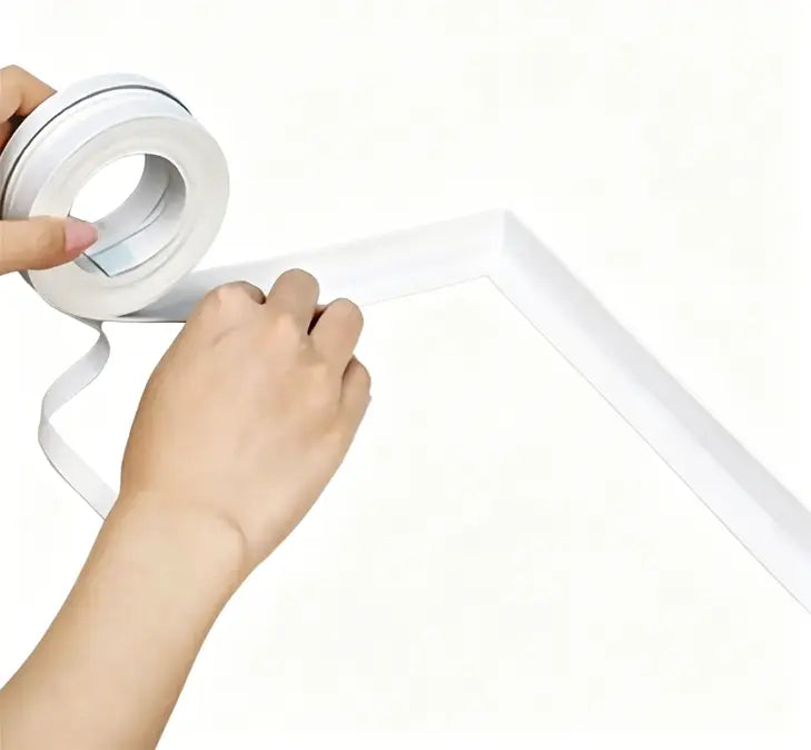 HOTYPXQ Self-Adhesive White Caulk Tape – Waterproof PE Sealant Strip