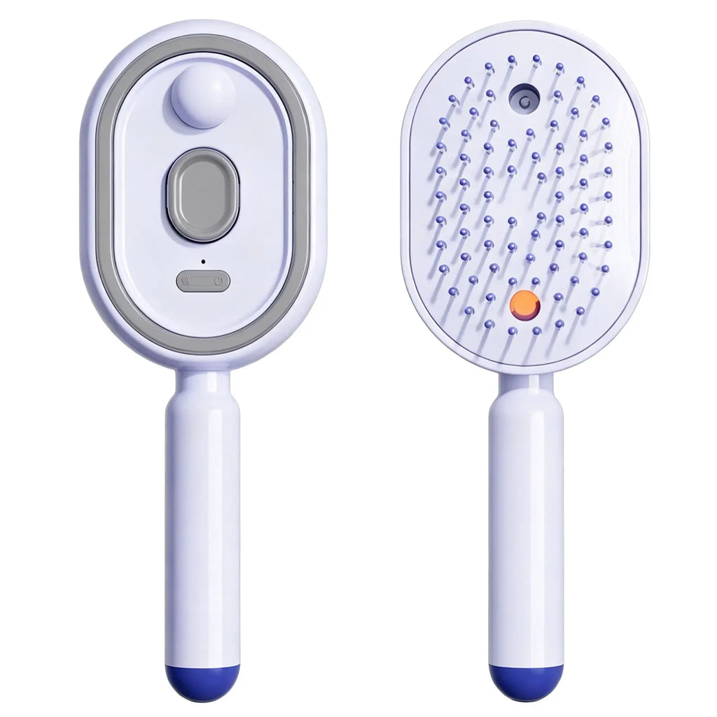 Cloudmades 3-in-1 Electric Spray Air Cushion Massage Comb – Essential Oil Mist, Red Light Scalp Therapy & Self-Cleaning Anti-Tangle Hair Brush