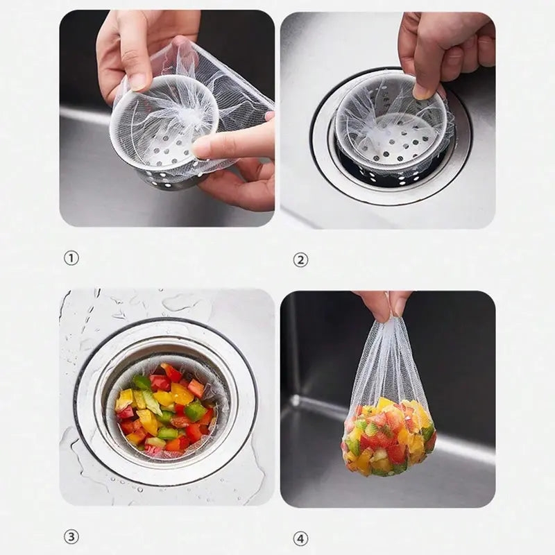 Disposable Sink Strainer Mesh Bag, 100pcs
