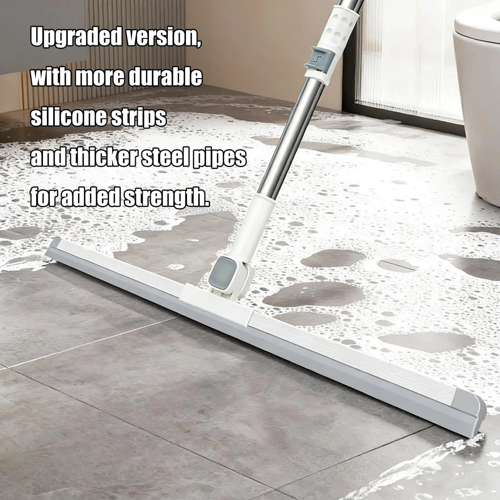 Upgraded Silicone Magic Squeegee Broom – Telescopic Floor Water Wiper for Bathroom, Kitchen & Home