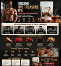 90 bags Kidney Tea Formula | Ginseng Five Treasure Tea | Red Date Wolfberry Mulberry Herbal Health Tea for Men — ZY