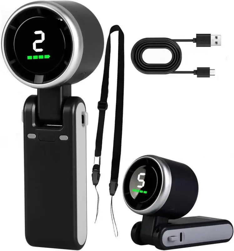 Portable Handheld Turbo Fan — 5-Speed, 4000mAh, 10H Battery Life, 3-in-1