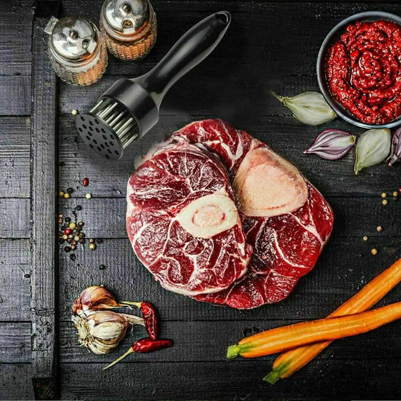 Stainless Steel Meat Tenderizer – Needle Blade Tenderizing Tool for Steak, BBQ & Kitchen