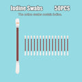 100 Cotton Swabs - Care & Pet Cotton Swabs, Individually Packaged | Portable for Outdoor Activities & Emergency Supplies