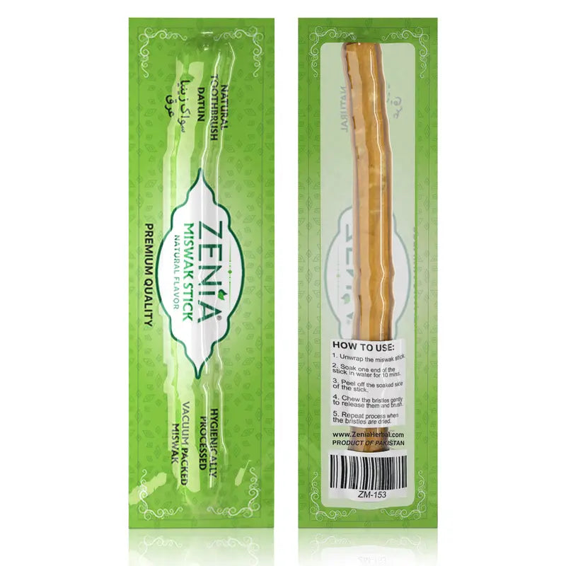 Zenia Miswak Stick – Natural Toothbrush (Sewak / Datun) | Individually Packed, Chemical-Free Oral Care