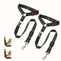 2-Pack Pet Car Seat Belt Dog Leash – Adjustable Safety Tether with Bungee Buffer
