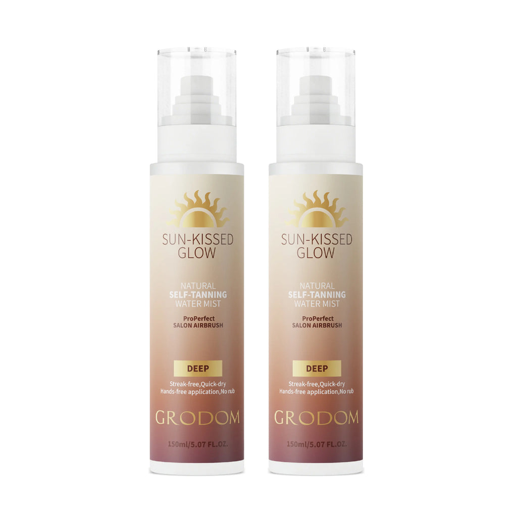 GRODOM Sun-Kissed Glow Self Tanning Water Mist – Organic, Streak-Free & Natural Tan for Body, Face & Hands | Cruelty-Free, Vegan, Paraben-Free | All Skin Types