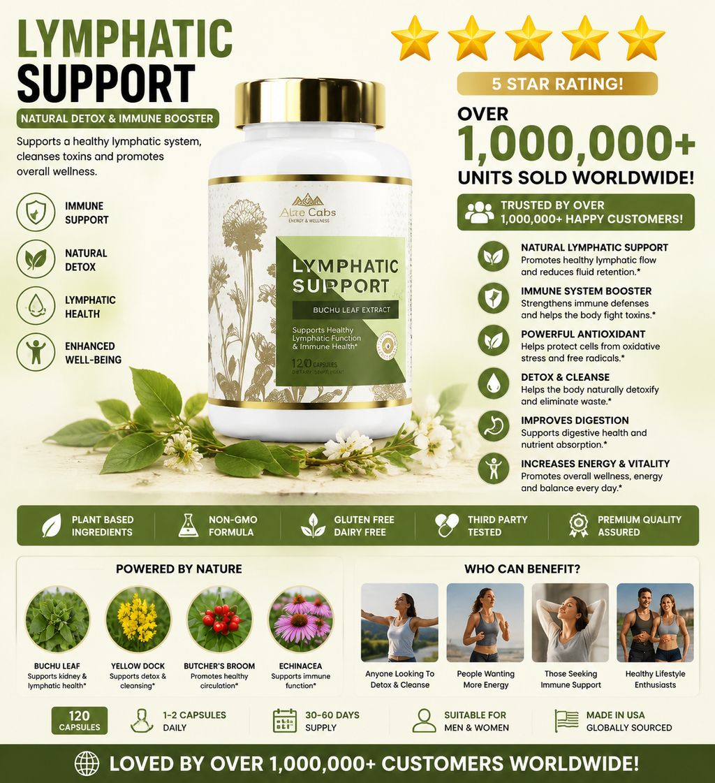 Dr. CROWN Lymphatic Drainage Supplement for Women & Men - 120 Capsules