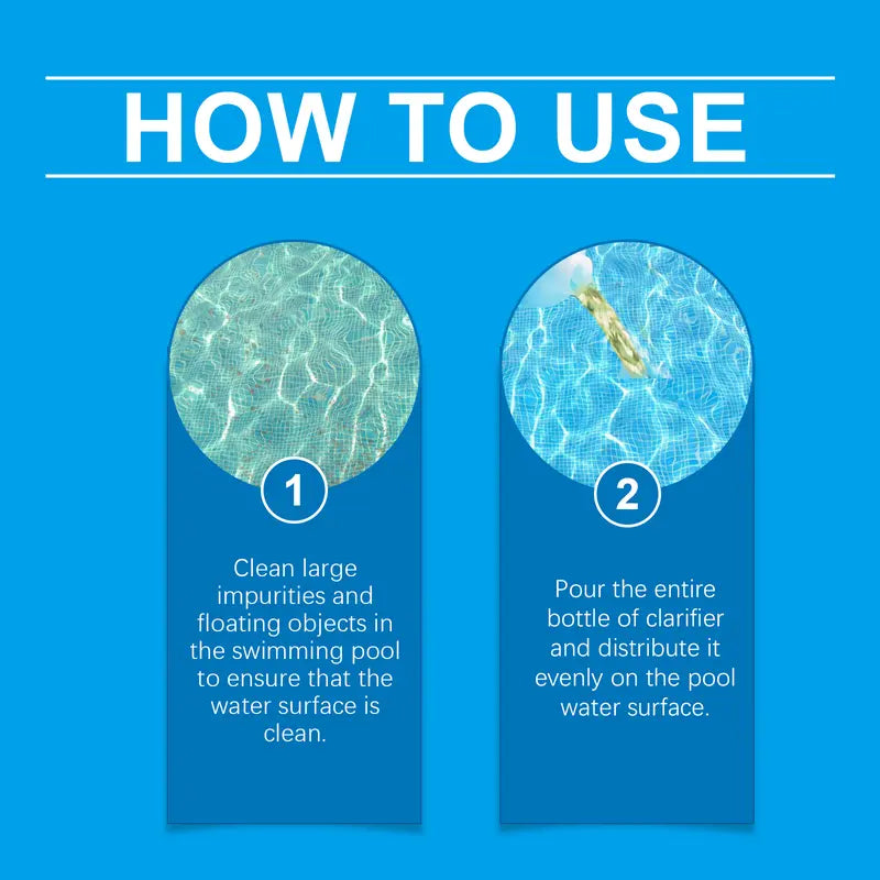 Pool Clarifier for Swimming Pools – Fast-Acting Water Clarifier & Cleaner 100ml